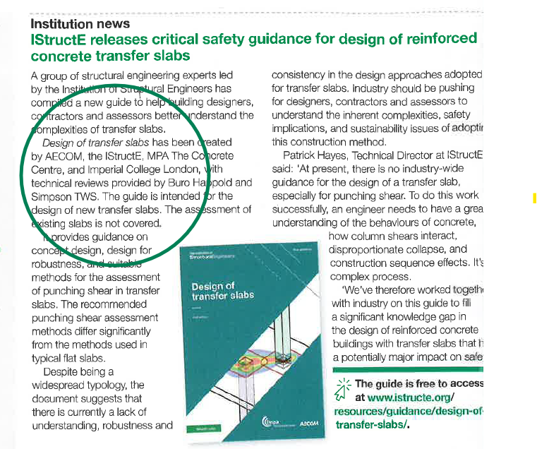 Read more about the article Simpson TWS Contributes to the New Design of Transfer Slabs Guide