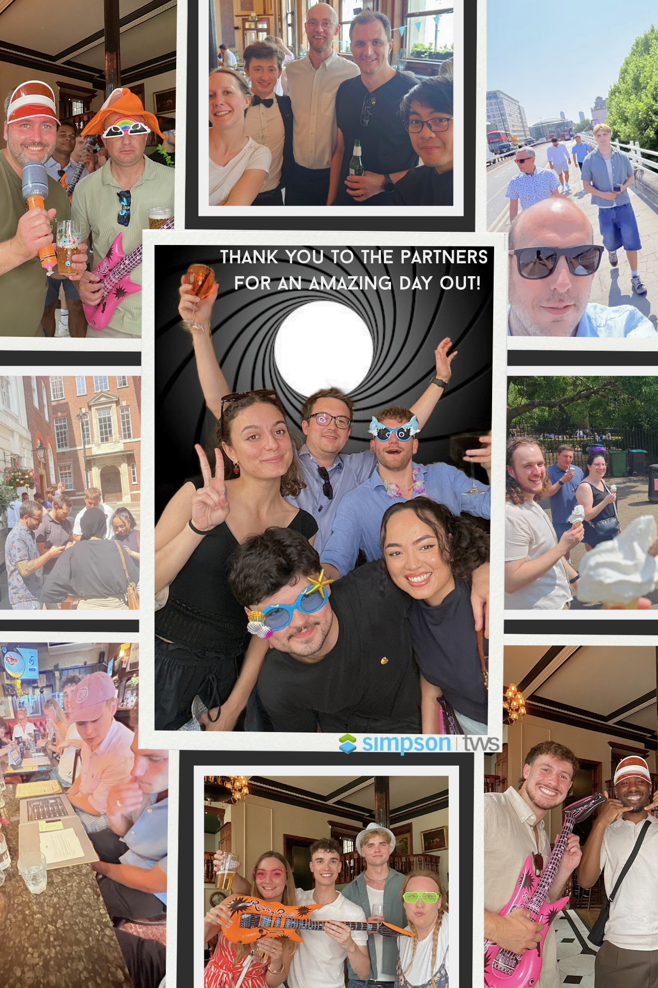Summer Party Photo Collage Portrait