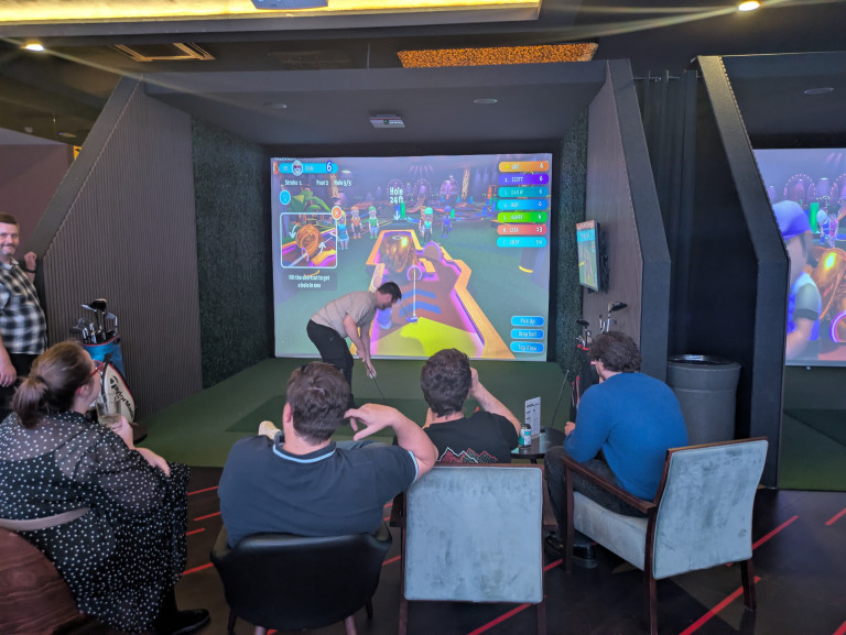 Glo social golf room